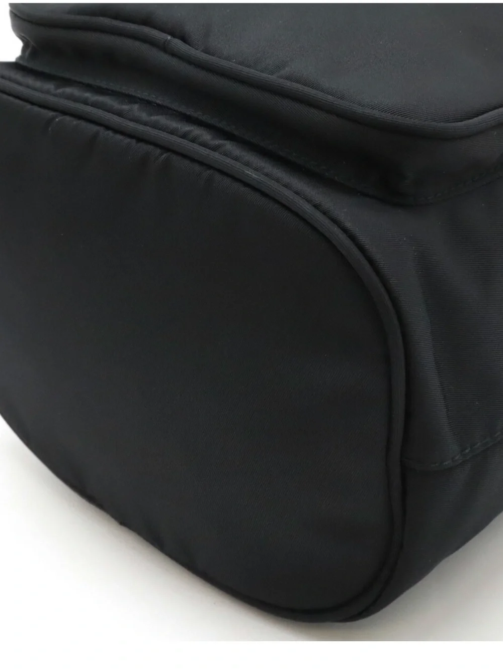 Prada Black Nylon Drawstring Hobo with Gold Hardware